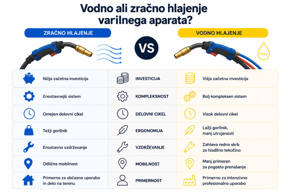 Vodno-ali-zračno-hlajenje-varilnega-aparata